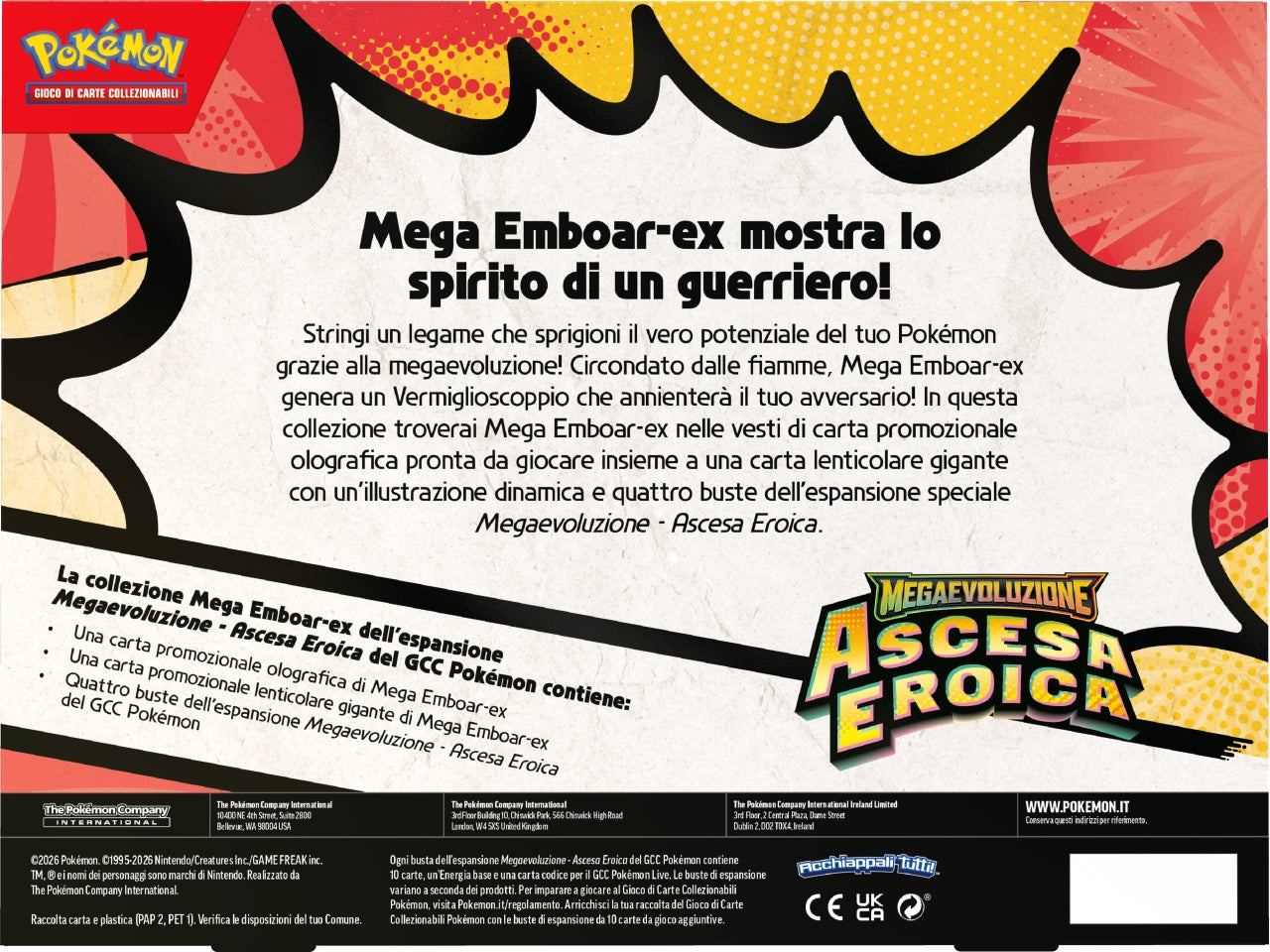 Pokemon M2.5 Col.Mega Emboar-EX, Mega Feraligatr-EX e Mega Mega.-Ex Â£
