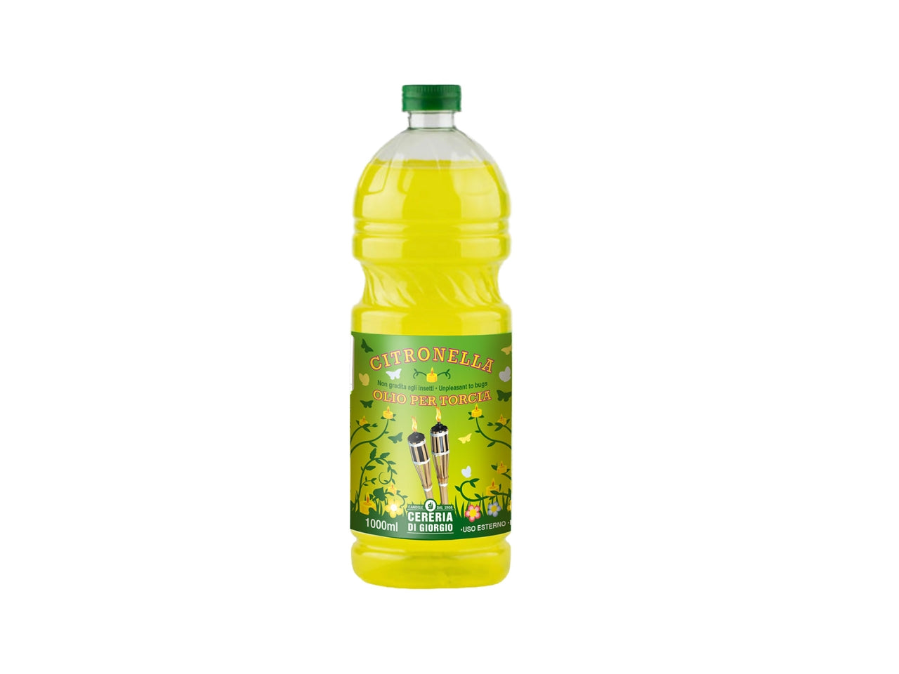 Olio alla citronella per fiaccole, bottiglia da 1L