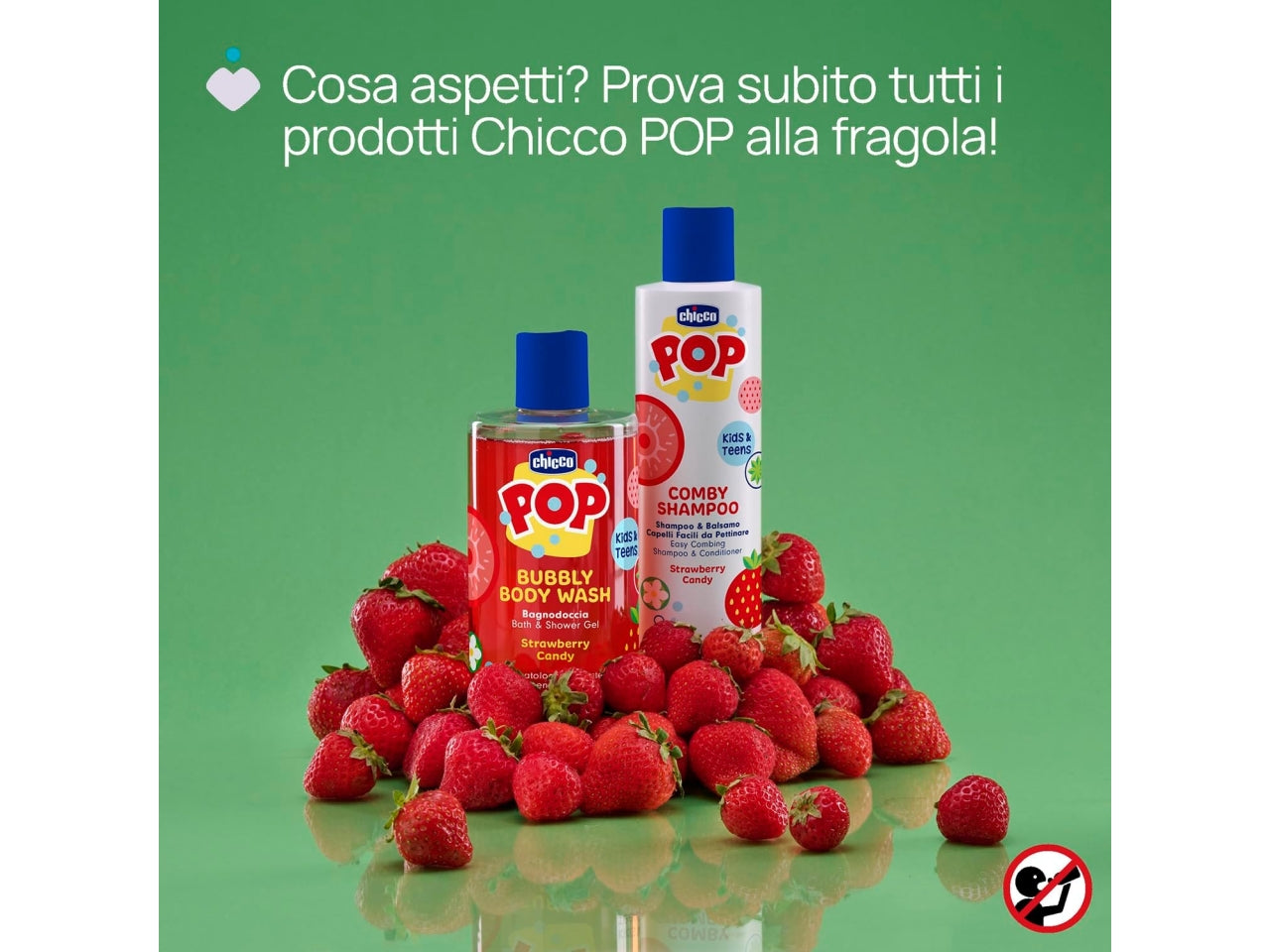 Chicco Bubbly bagnodoccia dolce fragola 300ml