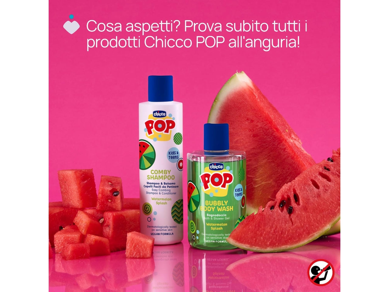 Chicco Comby shampoo e balsamo splash anguria 250ml