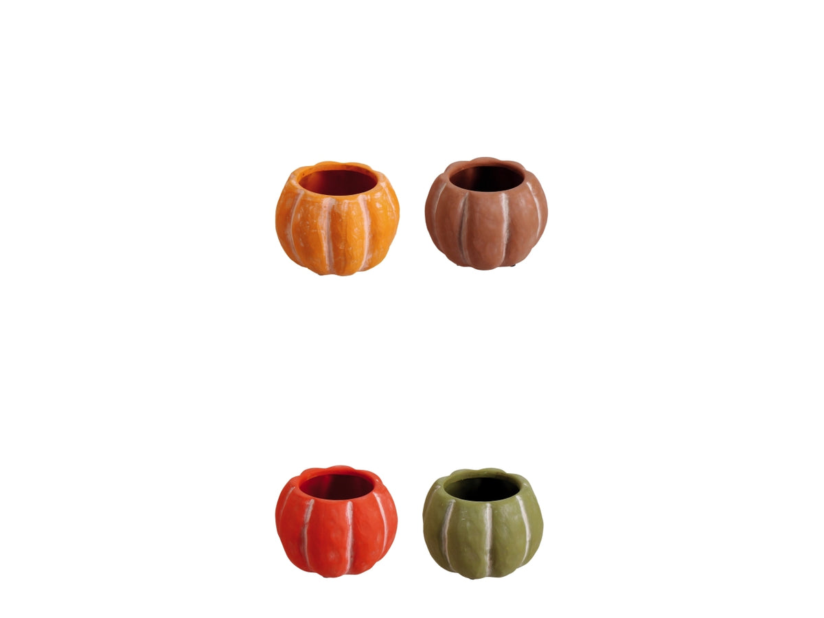 Cachepot zucca in terracotta 14xh.10cm in 4 colori assortiti
