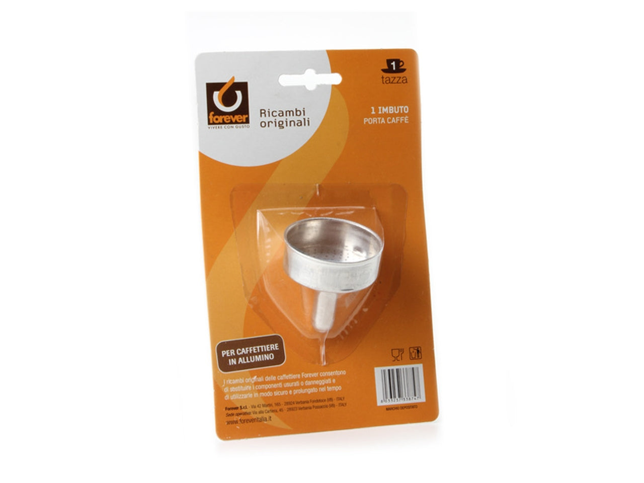 Ricambio blister imbuto portacaffe' alluminio 1 tazza forever