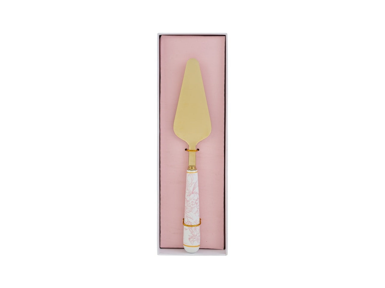 Paletta torta decorazione rosa 25cm con astuccio