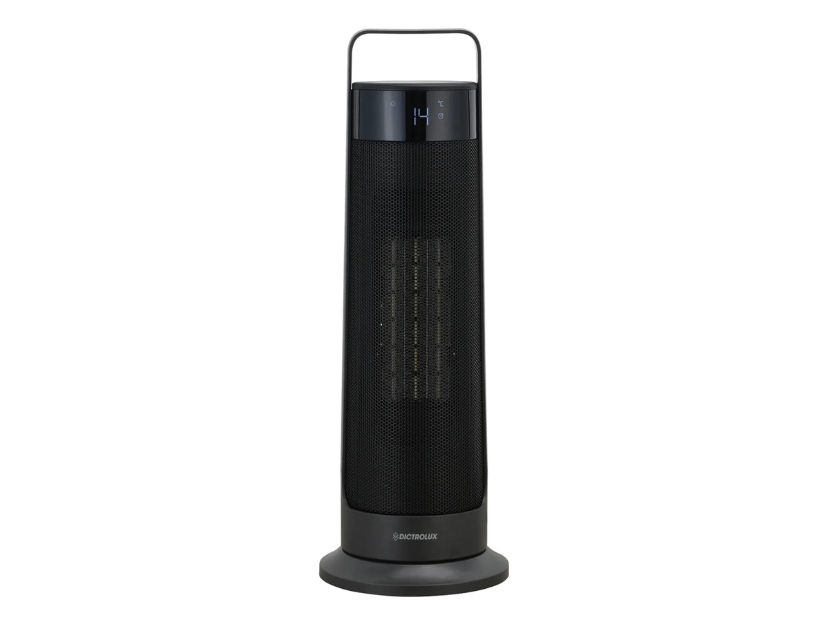 Termoventilatore a colonna Black Arcadia 2000W 19x19xh.54cm con oscillazione, 2 velocitÃ  e telecomando