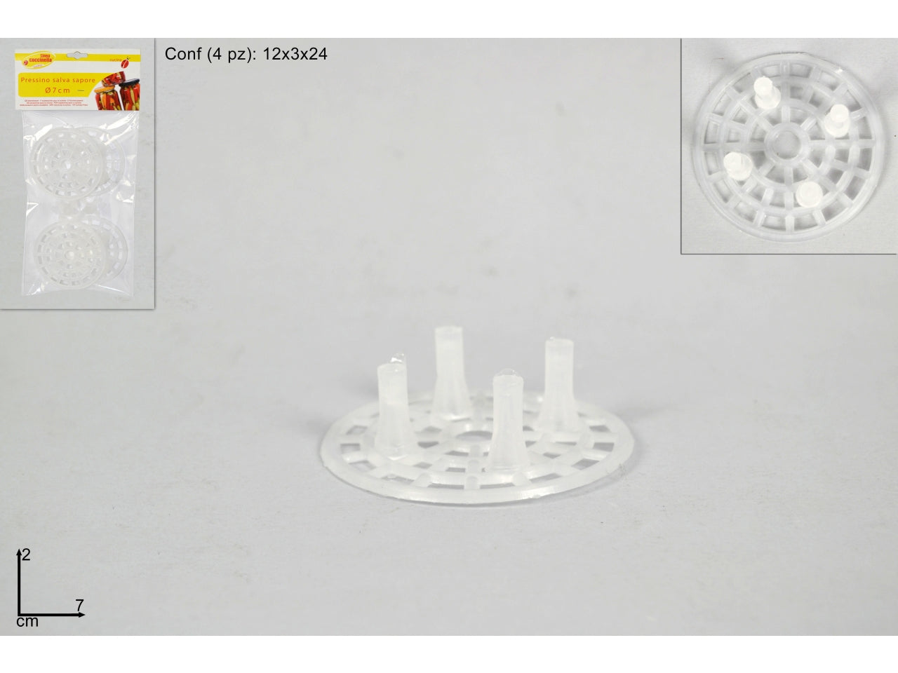 Pressino salva sapore d.7cm set da 4 pressini