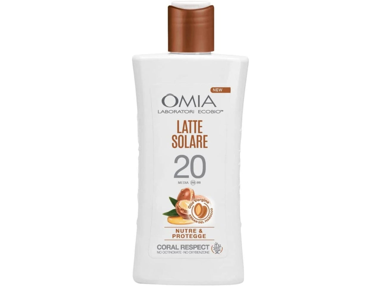 Omia latte solare argan spf20 200ml $