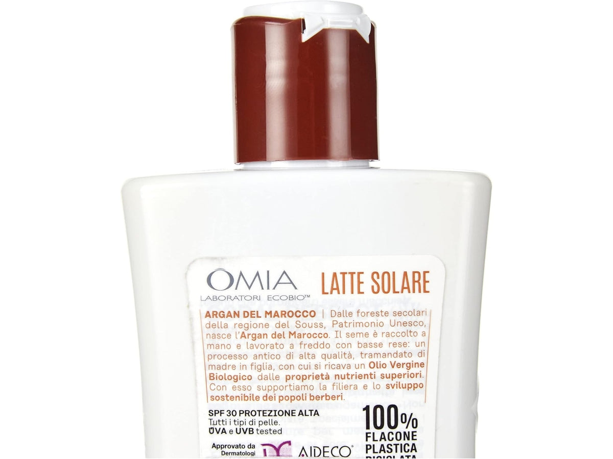 Omia latte solare argan spf20 200ml $