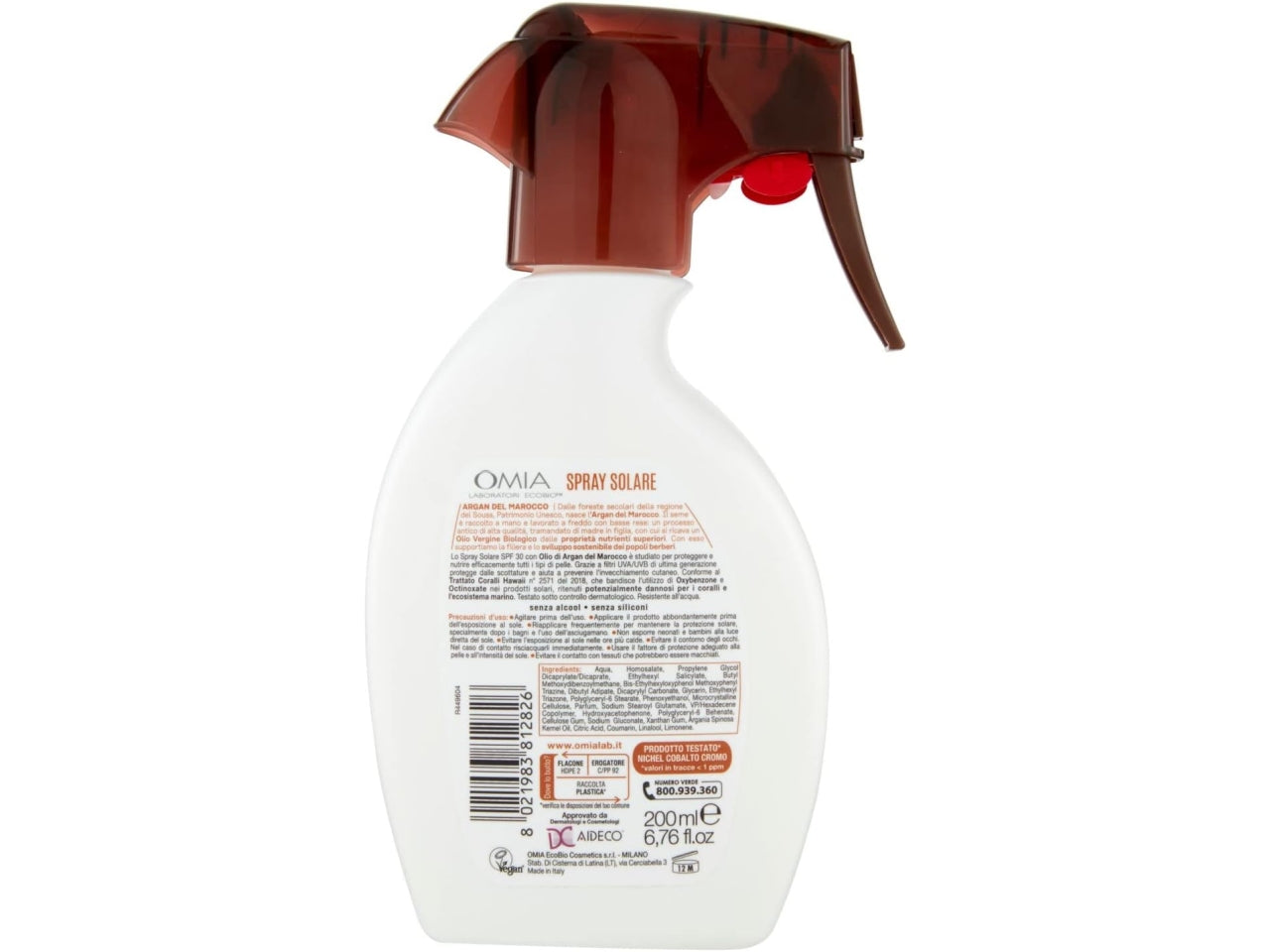 Omia solare argan triggen spf30 200ml