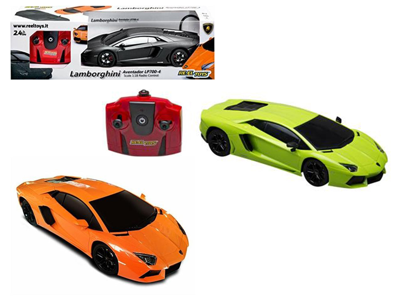 Auto Lamborghini Avent radiocomando 2.4 ghz in scala 1:18