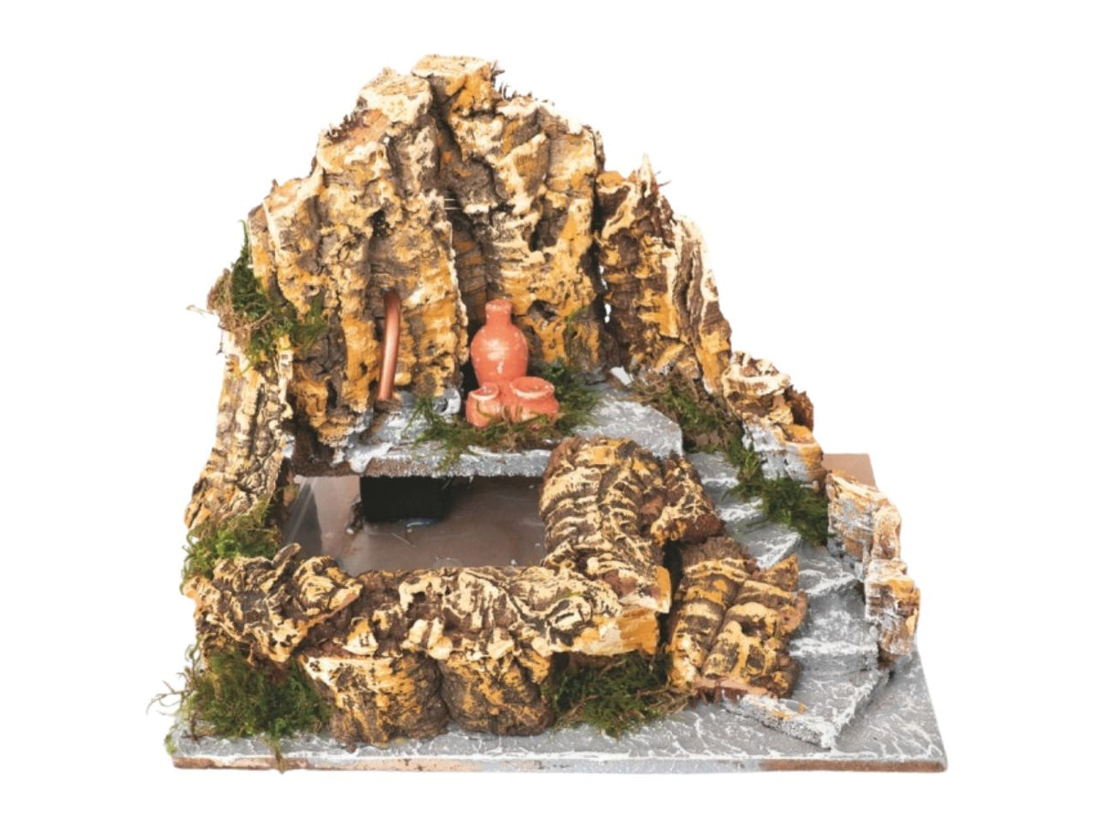 Fontana elettrica per presepe con anfore 30x26x24hcm