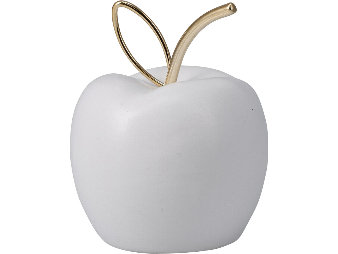 Mela decorativa 10cm bianco opaco