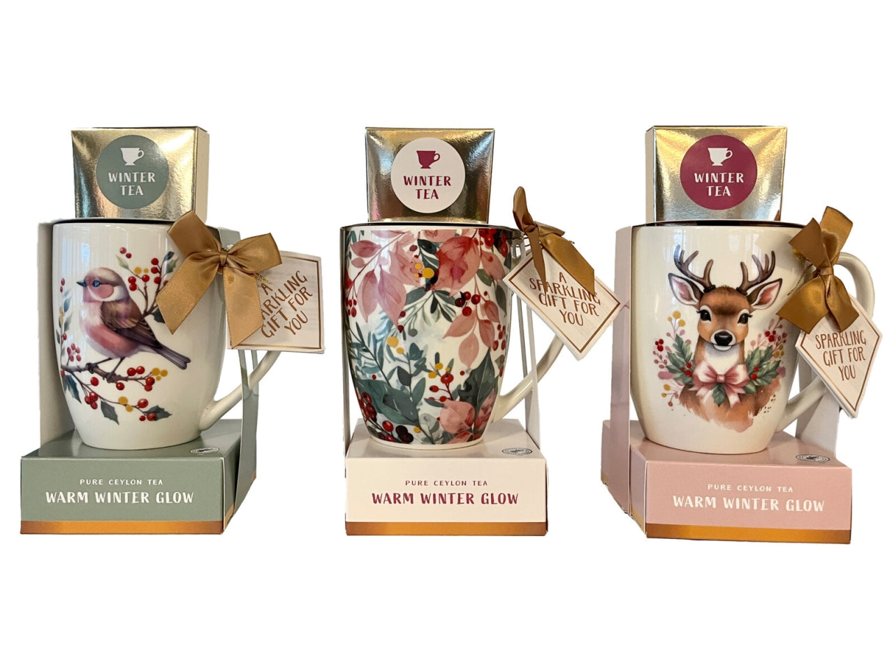 Tazza natalizia Soft Wishes con tÃ¨, 3 fantasie assortite