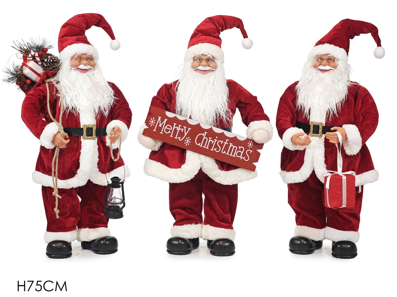 Babbo Natale maxi 75cm in 3 assortimenti