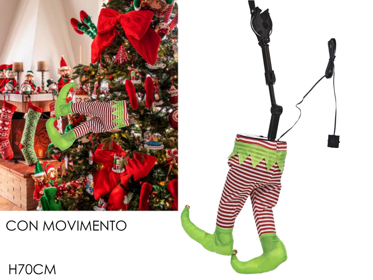 Gambe Elfo 70cm con movimento