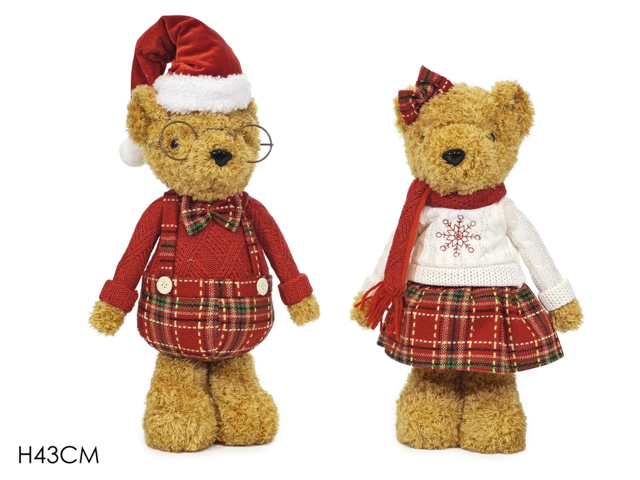 Orso peluche h.43cm in 2 assortimenti