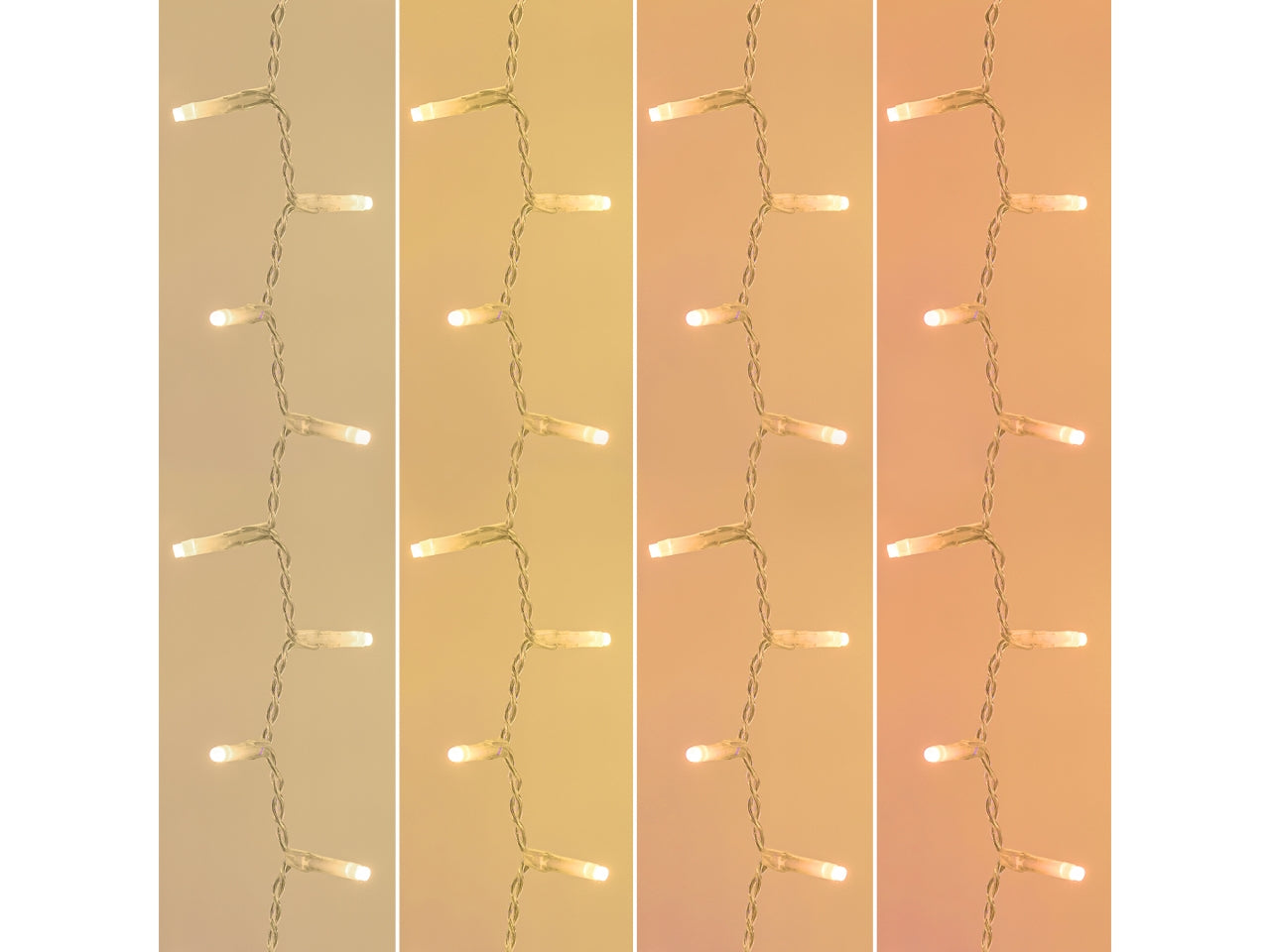 Tenda luci 340xh80cm, 384 led ice cluster bianco caldo + bianco tradizionale con giochi di luce e telecomando per interno/esterno cavo trasparente