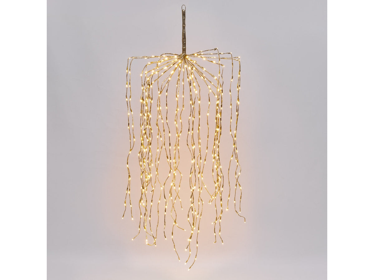 Ramo cadente luminoso Willow 120cm 480 led bianco caldo, luce fissa con ramo modellabile per uso interno/esterno