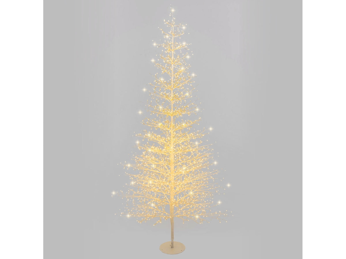 Albero Tiglio 230cm ramo bianco con 2432 microled bianco caldo per uso interno/esterno