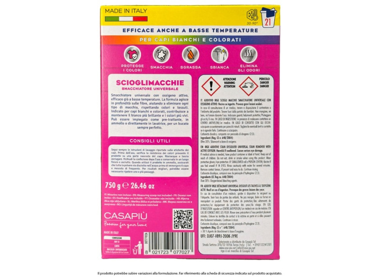 Irge sciolgi macchie oxy in polvere 750gr