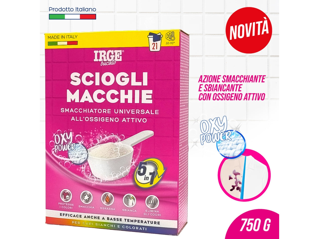 Irge sciolgi macchie oxy in polvere 750gr