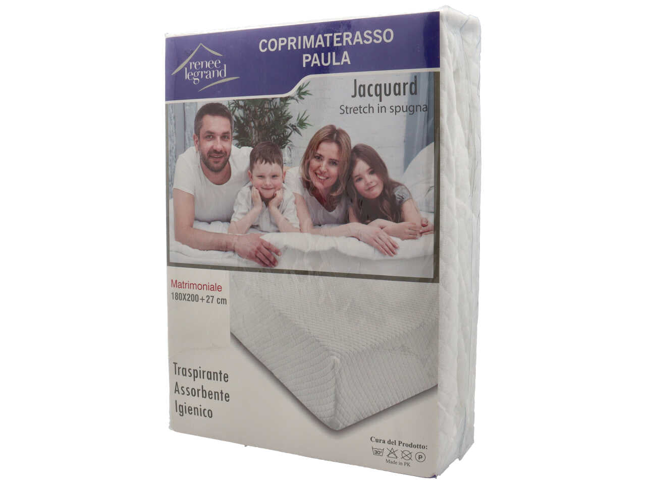 Coprimaterasso jacquard matrimoniale h.27cm