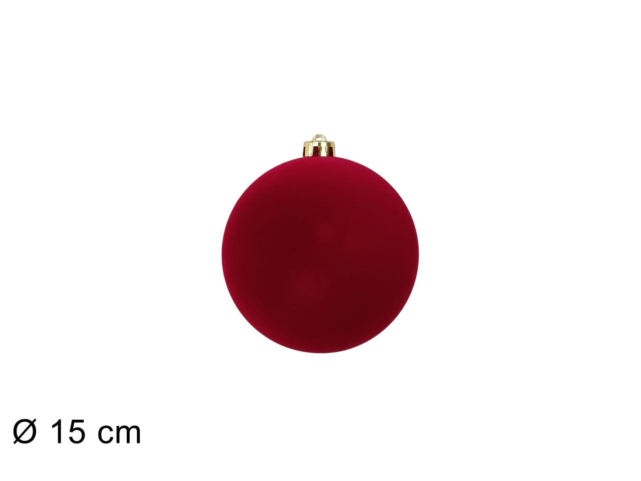 Palla 15cm floccata bordeaux