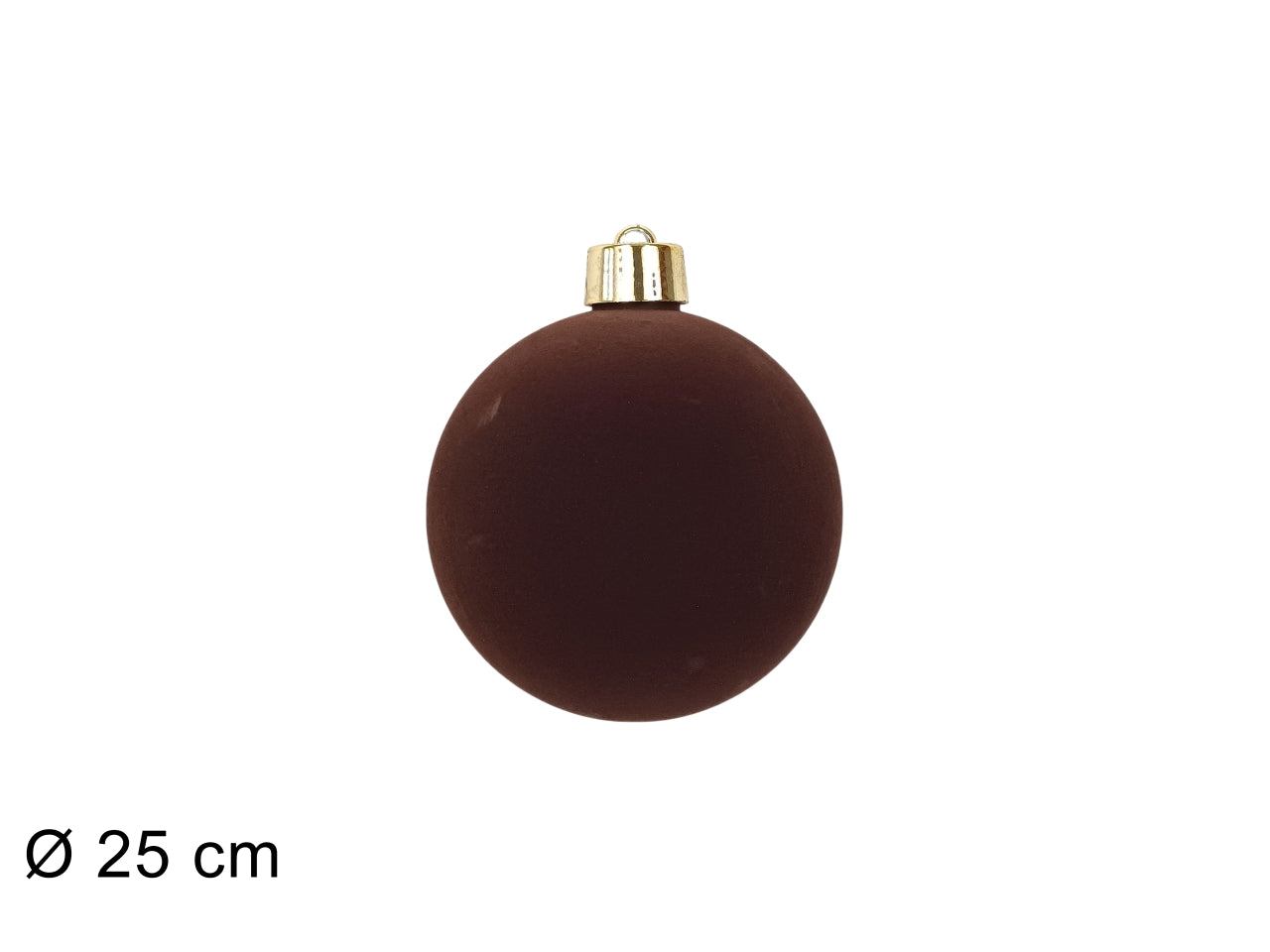 Palla 25cm floccata marrone