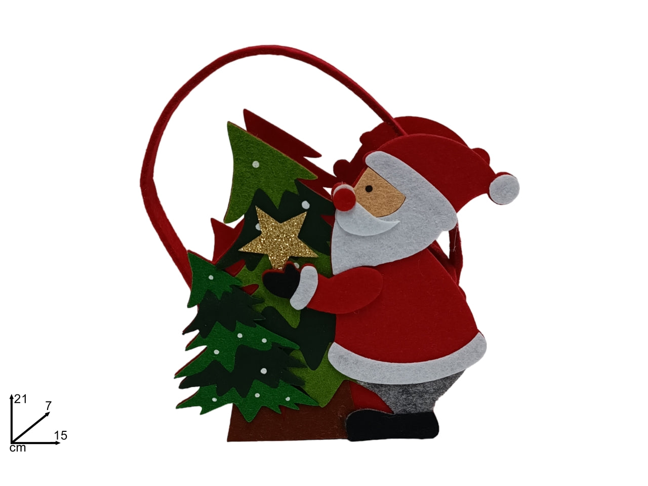 Cestino in feltro Babbo Natale