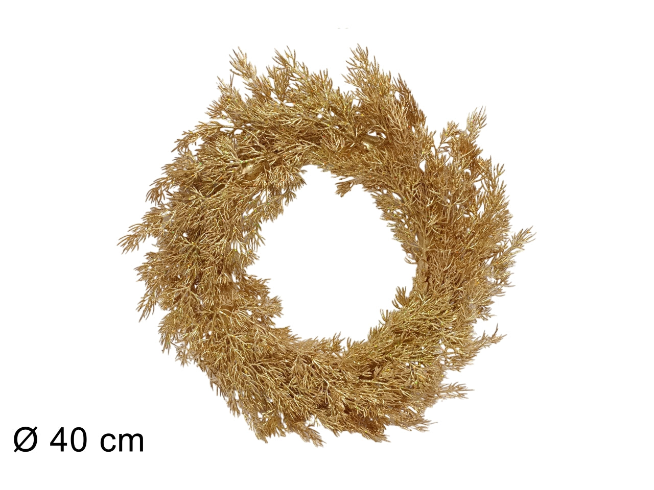 Dietroporta 40cm con rami glitterati oro