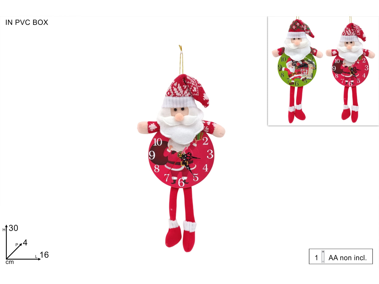 Orologio Babbo Natale 2 assortimenti