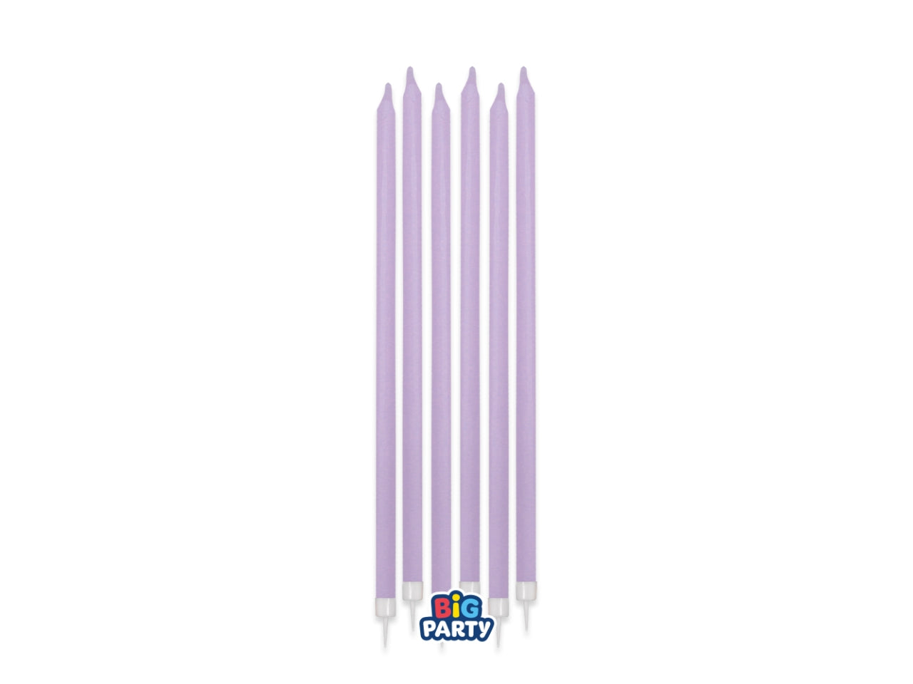 Candeline matite lilla 15cm + supporto set da 12 candeline