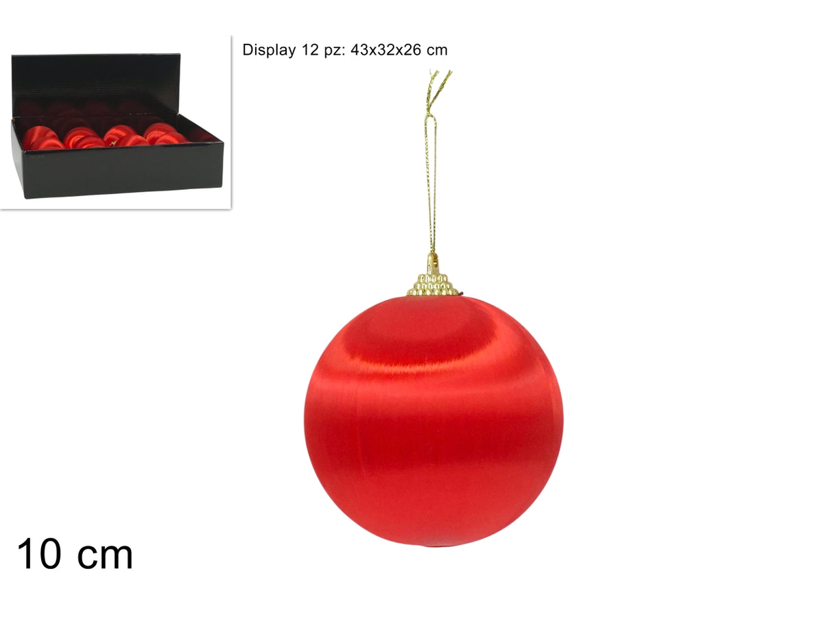 Pallina natalizia a filo rossa da 10cm