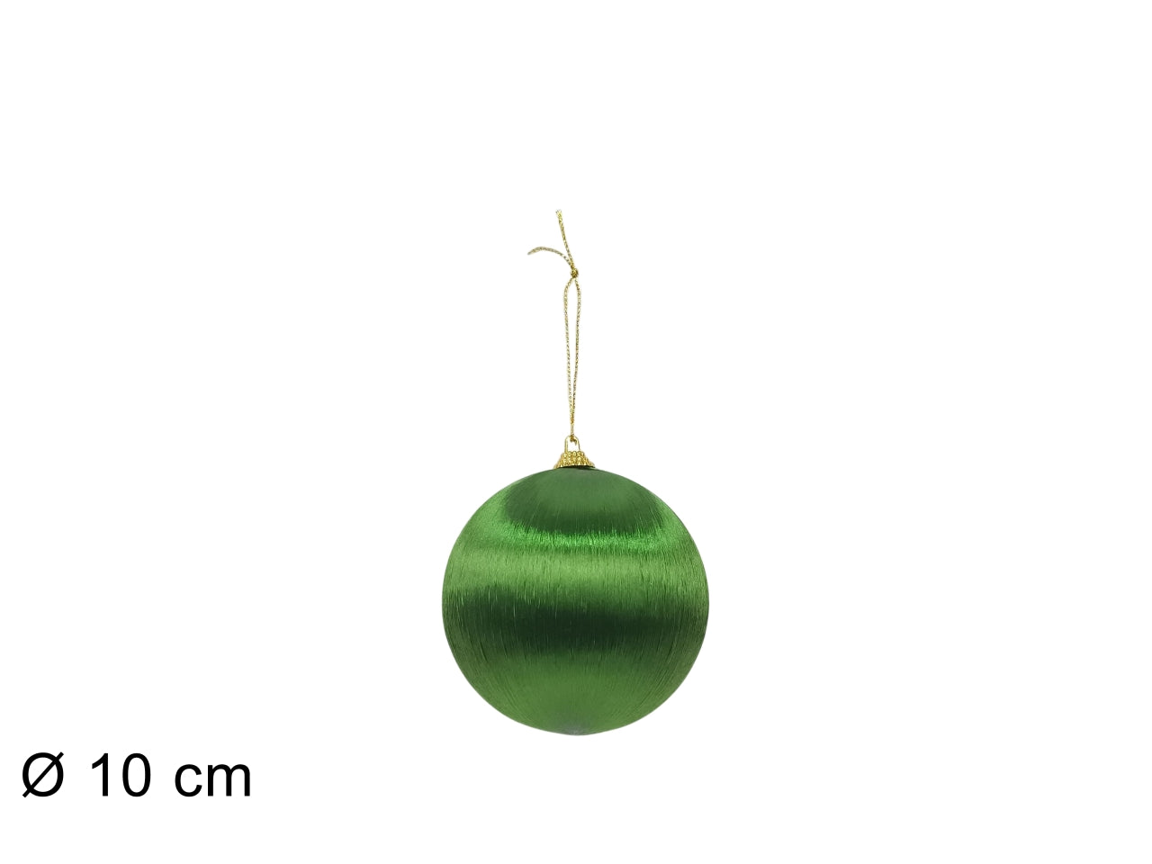 Pallina natalizia a filo verde da 10cm
