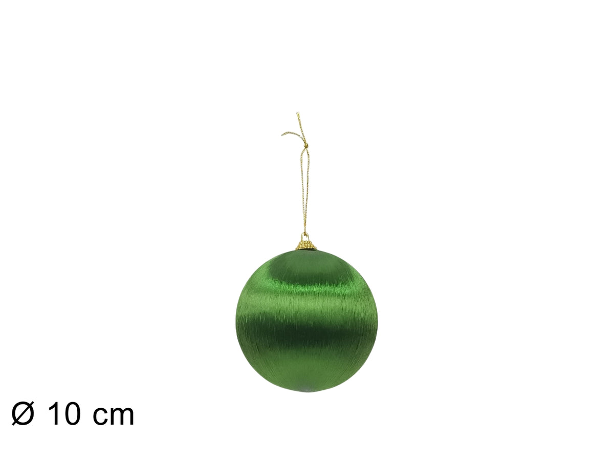 Pallina natalizia a filo verde da 10cm