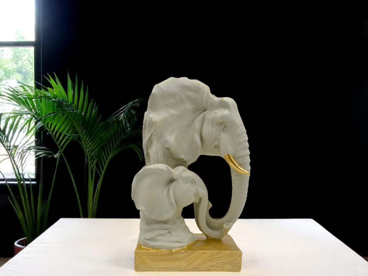 Testa di elefante in resina 15x23cm