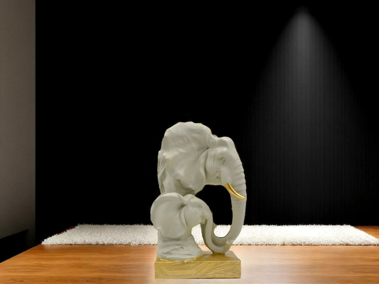 Testa di elefante in resina piccola 9x13cm