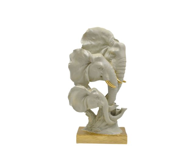 Testa di elefante in resina 14x28cm
