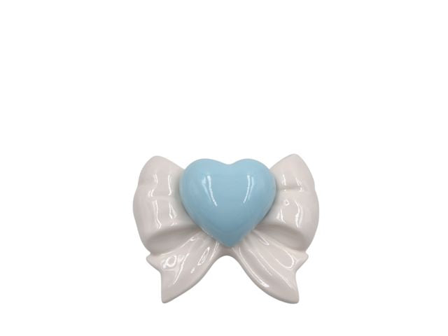 Fiocco in ceramica celeste 5cm
