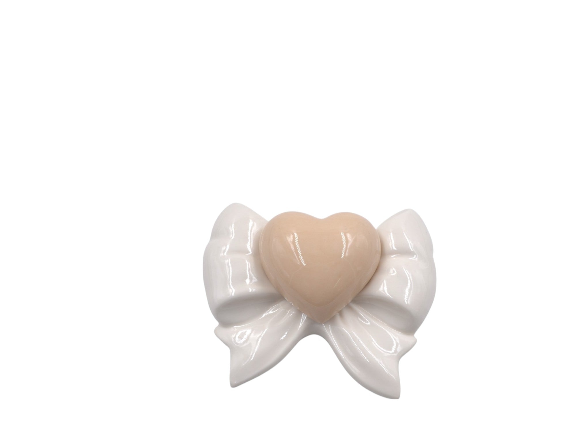 Fiocco in ceramica ecru 5cm