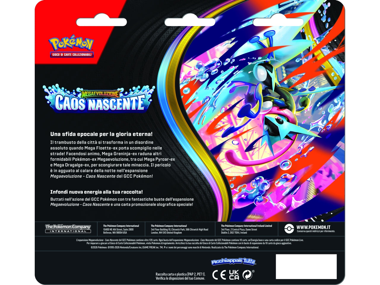 Pokemon M4 Megaevoluzione - Caos Nascente Blister 3 Buste Â£