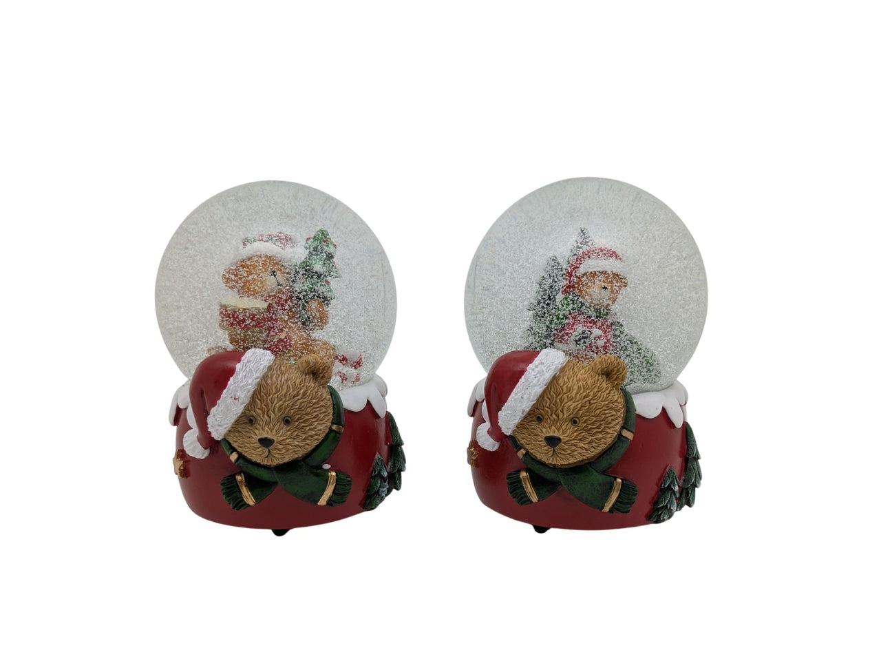 Carillon palla di neve in poliresina d.10xh.14,5cm design assortiti