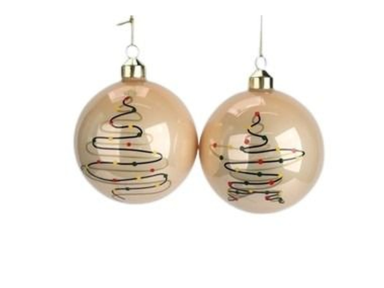 Palla di natale in vetro d.10cm design assortiti