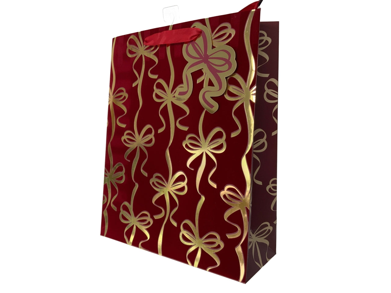 Shopper fiocco in carta laminato floccato 26x10xh.32cm