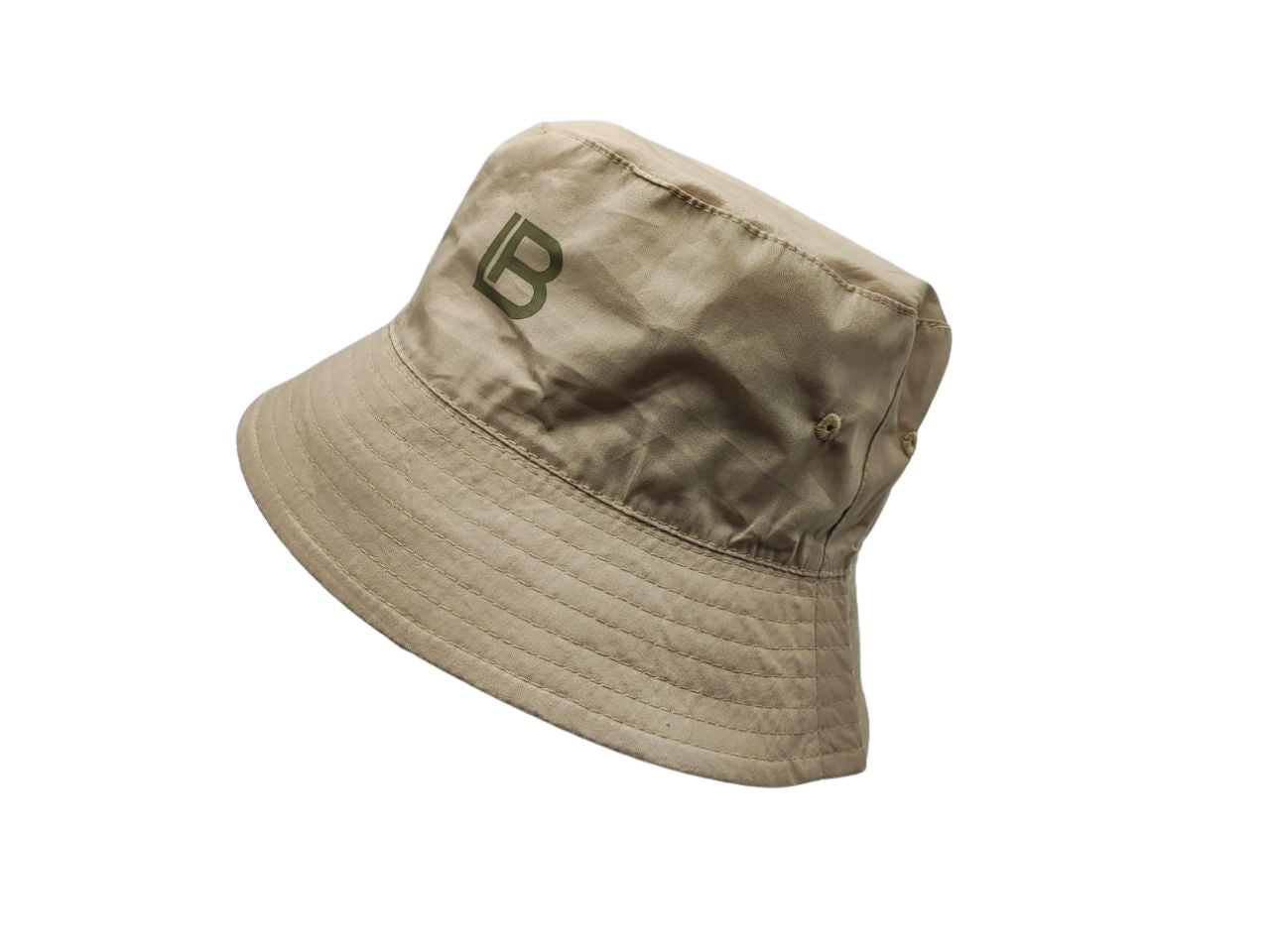 Laura biagiotti cappello buket logo allover beige 100% cotone
