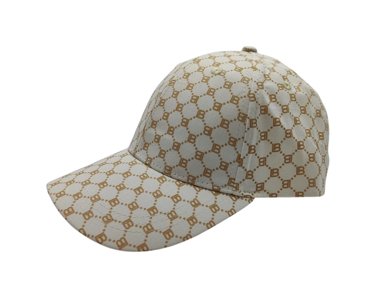 Laura biagiotti cappello baseball logo allover panna 100% cotone