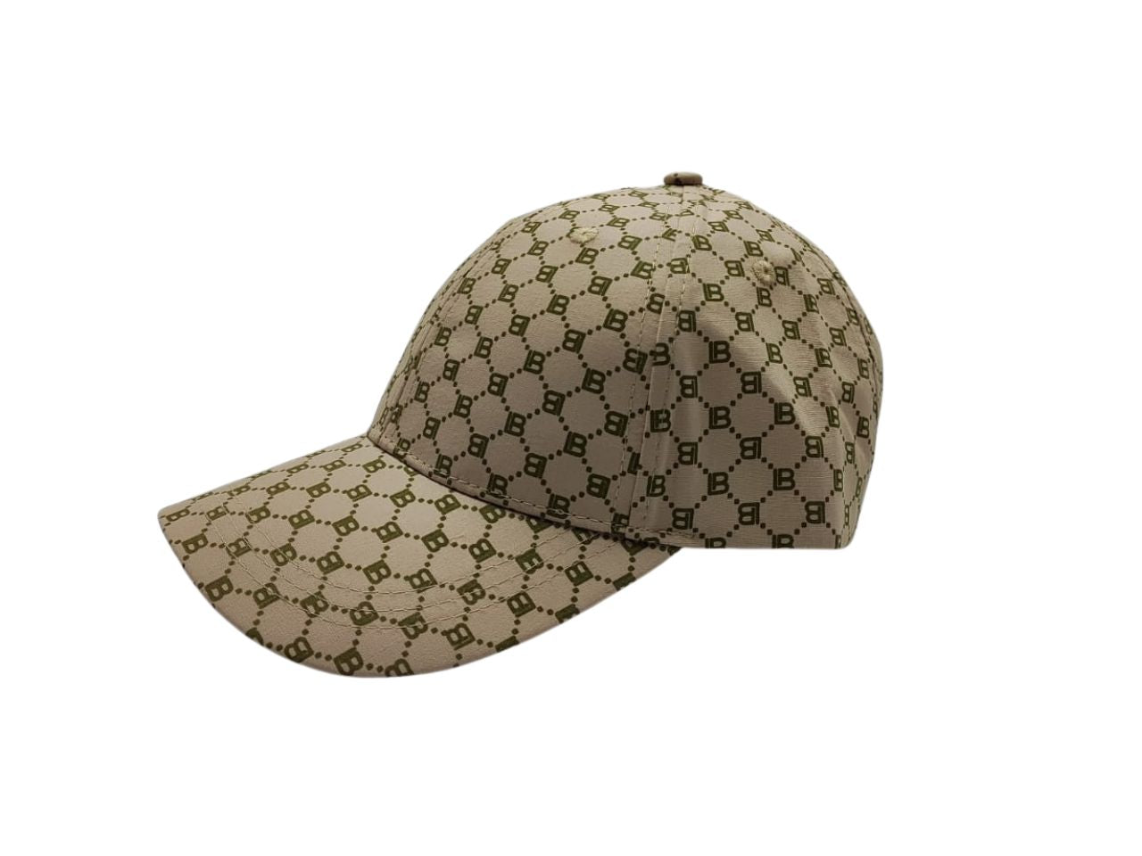 Laura biagiotti cappello baseball logo allover beige 100% cotone
