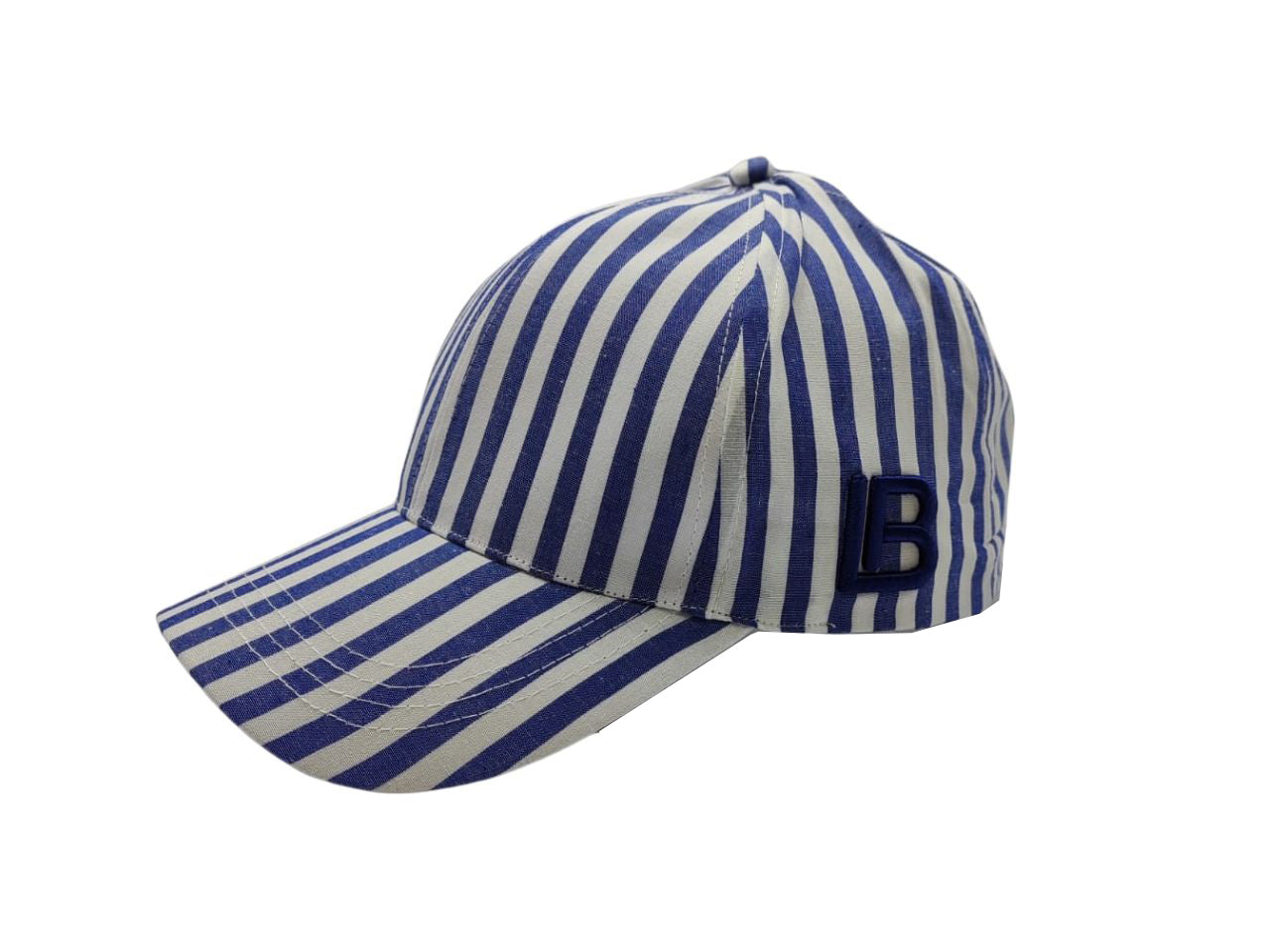 Laura biagiotti cappello baseball righe blu 100% cotone