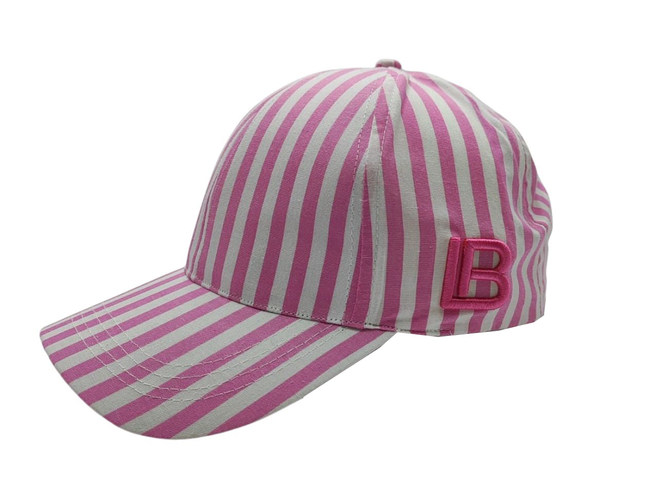 Laura biagiotti cappello baseball righe rosa 100% cotone