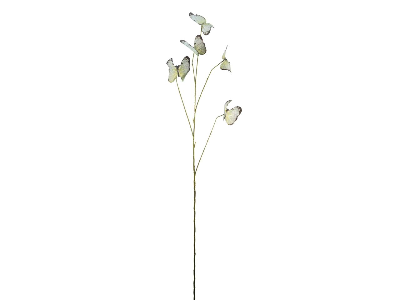 Ramo maxi 110cm con 5 farfalle bianco