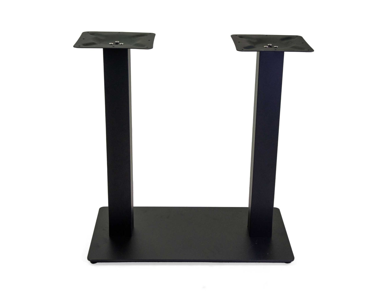 Base tavolo in acciaio rettangolare nero 40x70xh.72cm